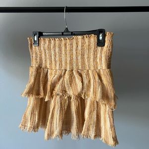 Yellow cotton aerie skirt